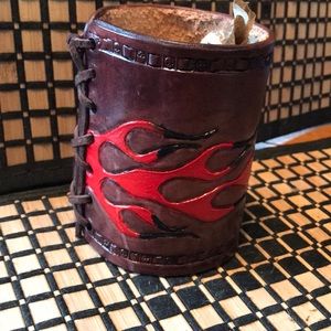 Leather koozie